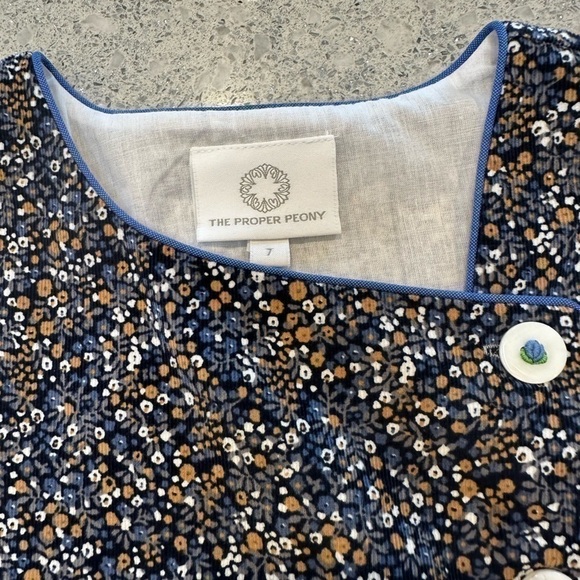 The Proper Peony Camillia Corduroy Floral Dress Size 7 - Picture 9 of 9